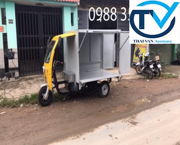 XE CHỞ HÀNG BÁN HÀNG MỞ 3 MẶT